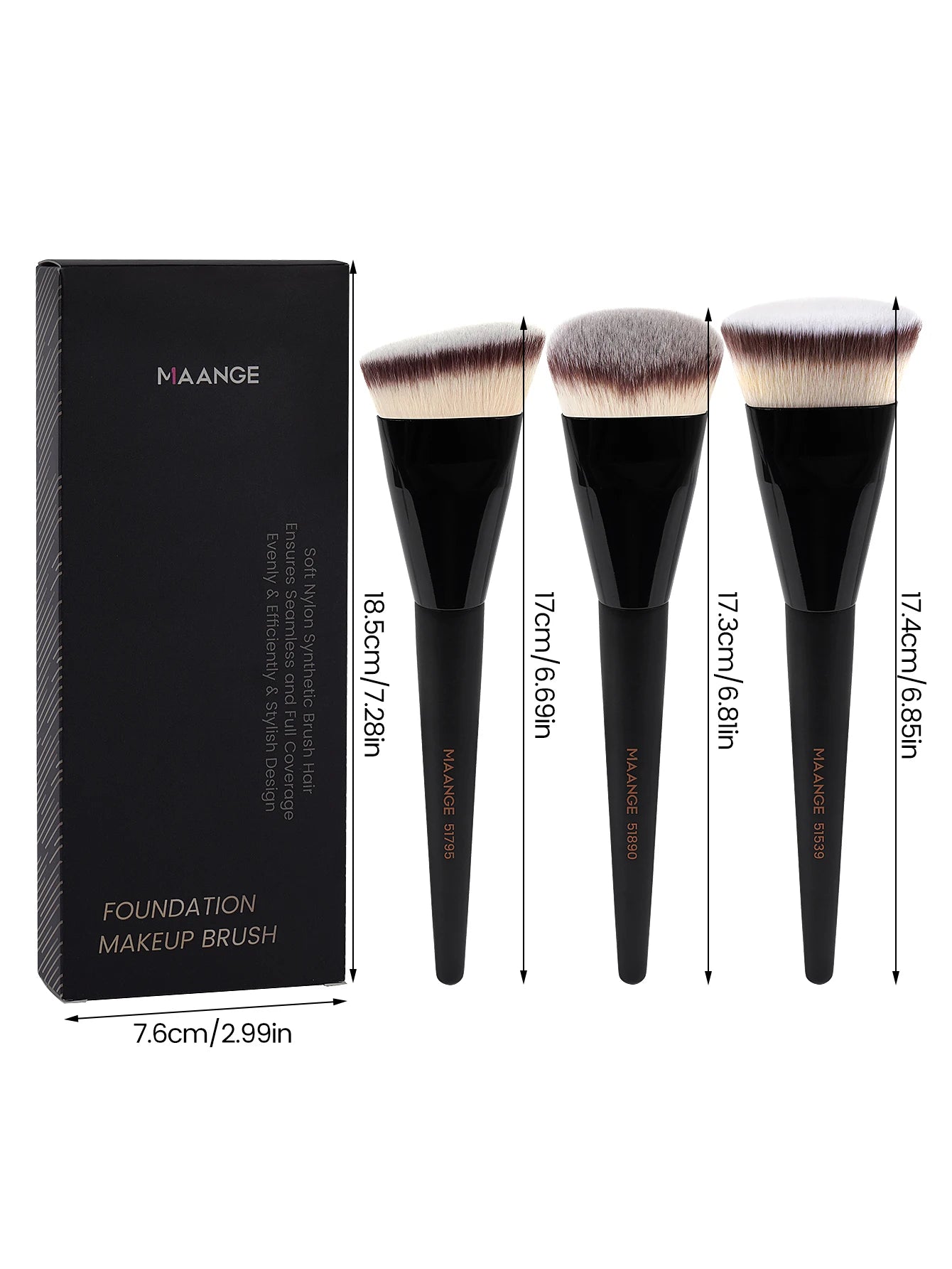 Conjunto de 3 Pincéis para Base