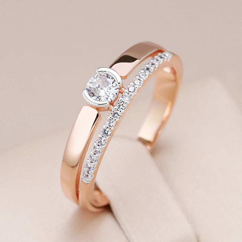 Anel 585 em Ouro Rosa Luxury