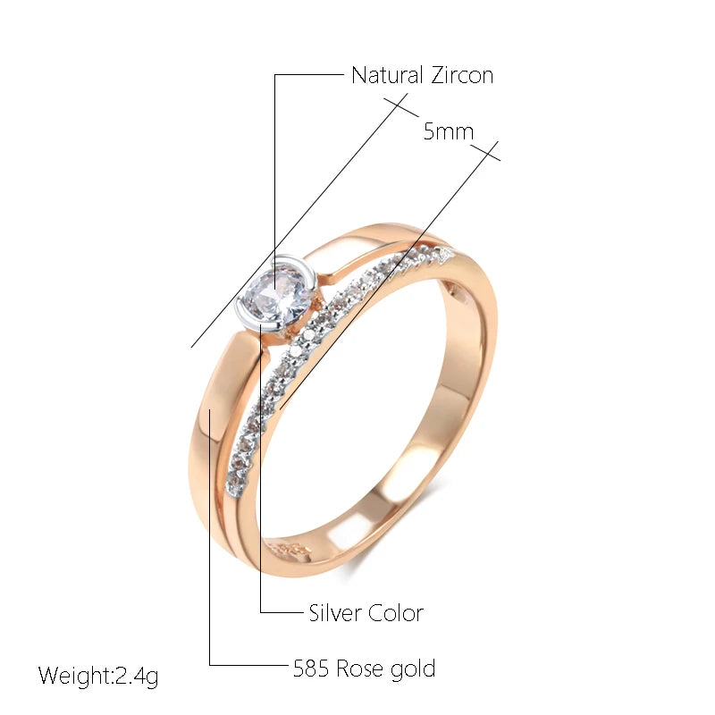 Anel 585 em Ouro Rosa Luxury